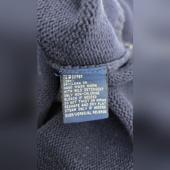 VINTAGE Tommy Hilfiger Sweater Men Extra Large Pullover Blue Knit Grandpa Preppy - Picture 9 of 10